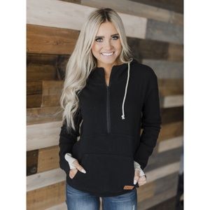 **SOLD** Mindy Mae’s Market Black Half Zip Hoodie